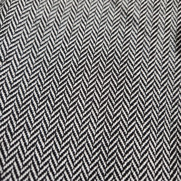 LOFT Women S Black Herringbone Pull On Stretch Mid Rise Skinny Ankle Pants - Picture 5 of 11